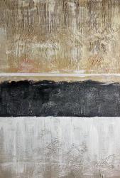 The Painting With a Bold Black And White Stripe